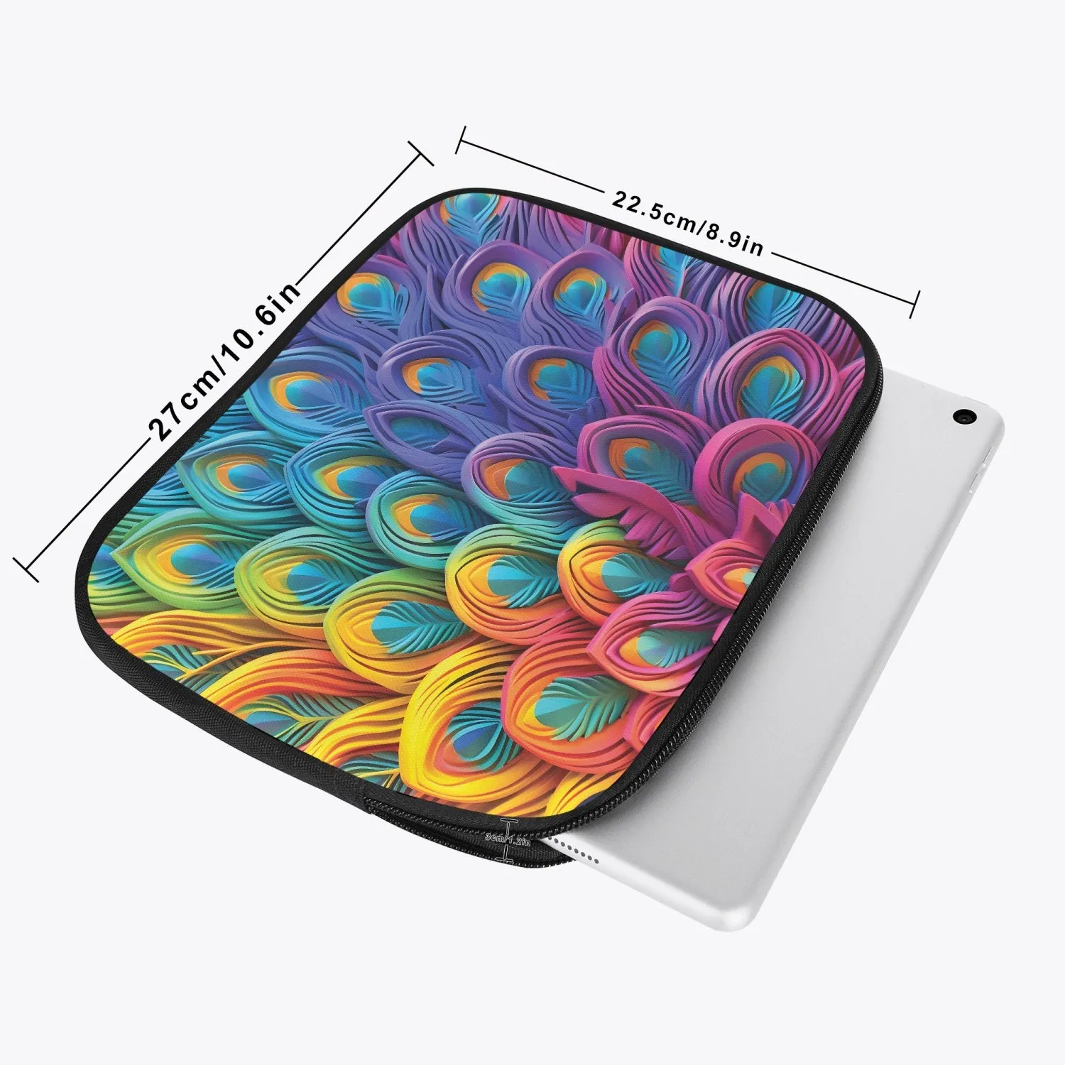 Tablet Sleeve - Peacock feathers, awd-579