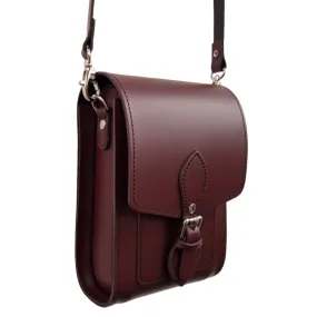 The Mobile - Handmade Leather Festival Phone Bag in Marsala Red