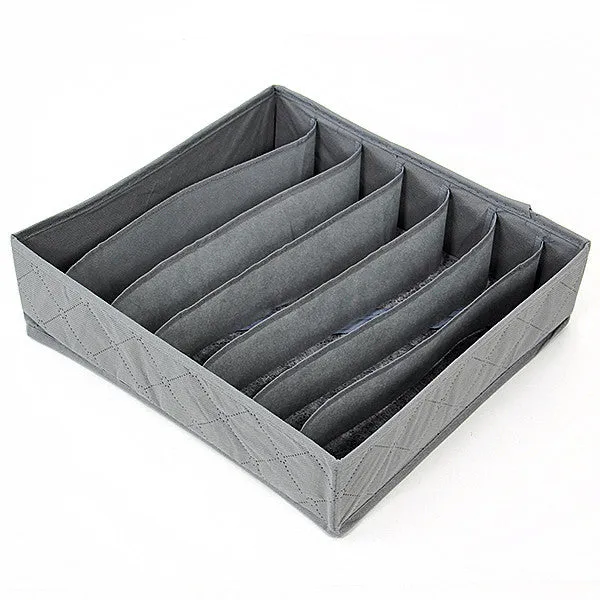 Three Pieces a Set Foldable Box Bamboo Charcoal Fibre Storage Box for bra underwear necktie socks