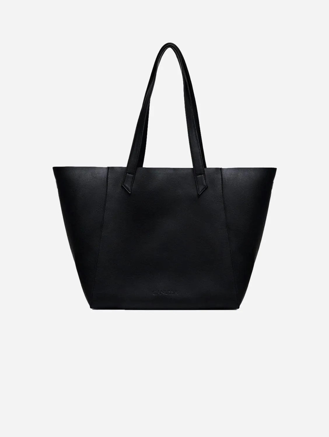 Totissimo Foldable Vegan Leather Tote Bag | Black