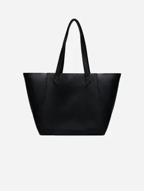 Totissimo Foldable Vegan Leather Tote Bag | Black