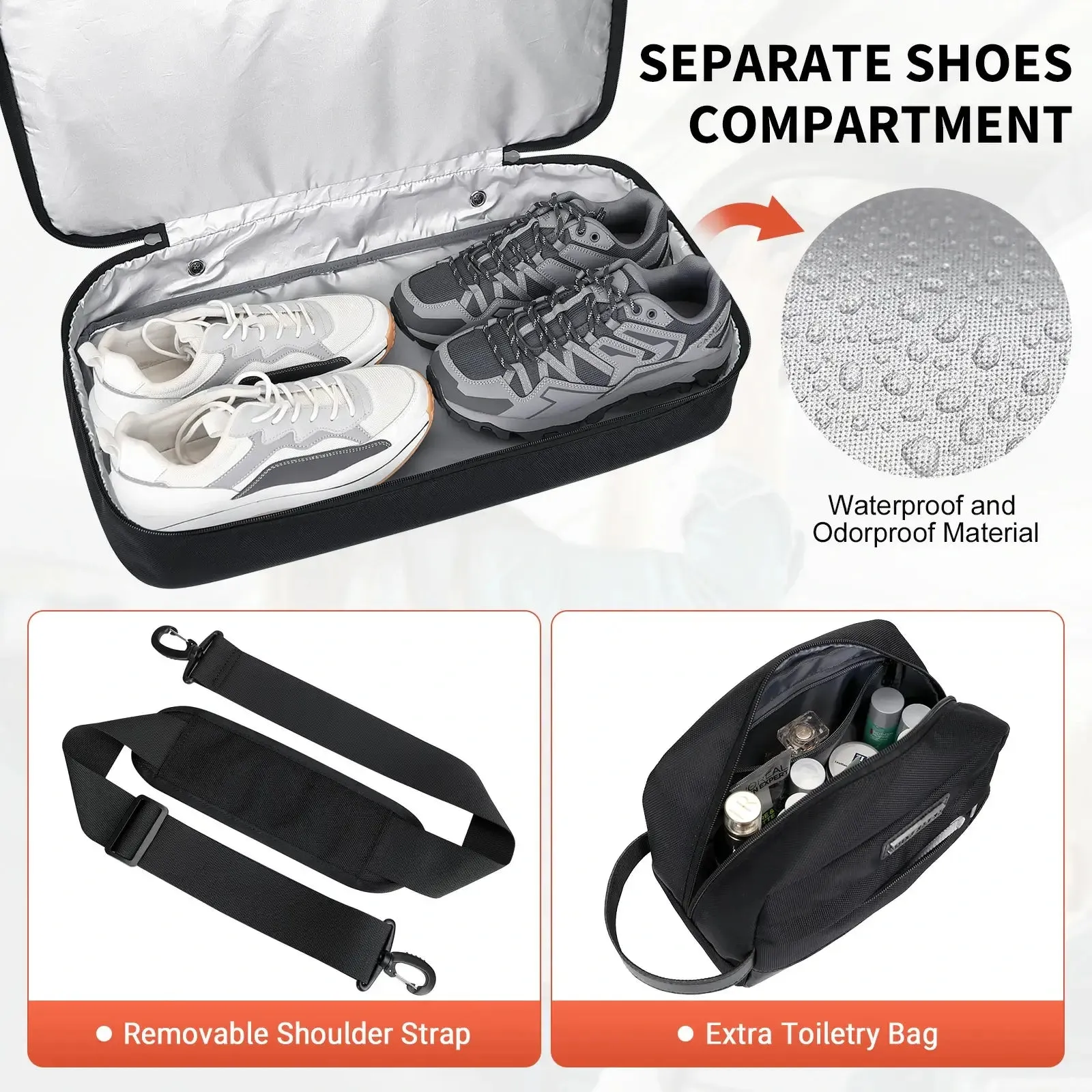 Travel Duffle Bags for Men Weekender Bags With Toiletry Bag Sets