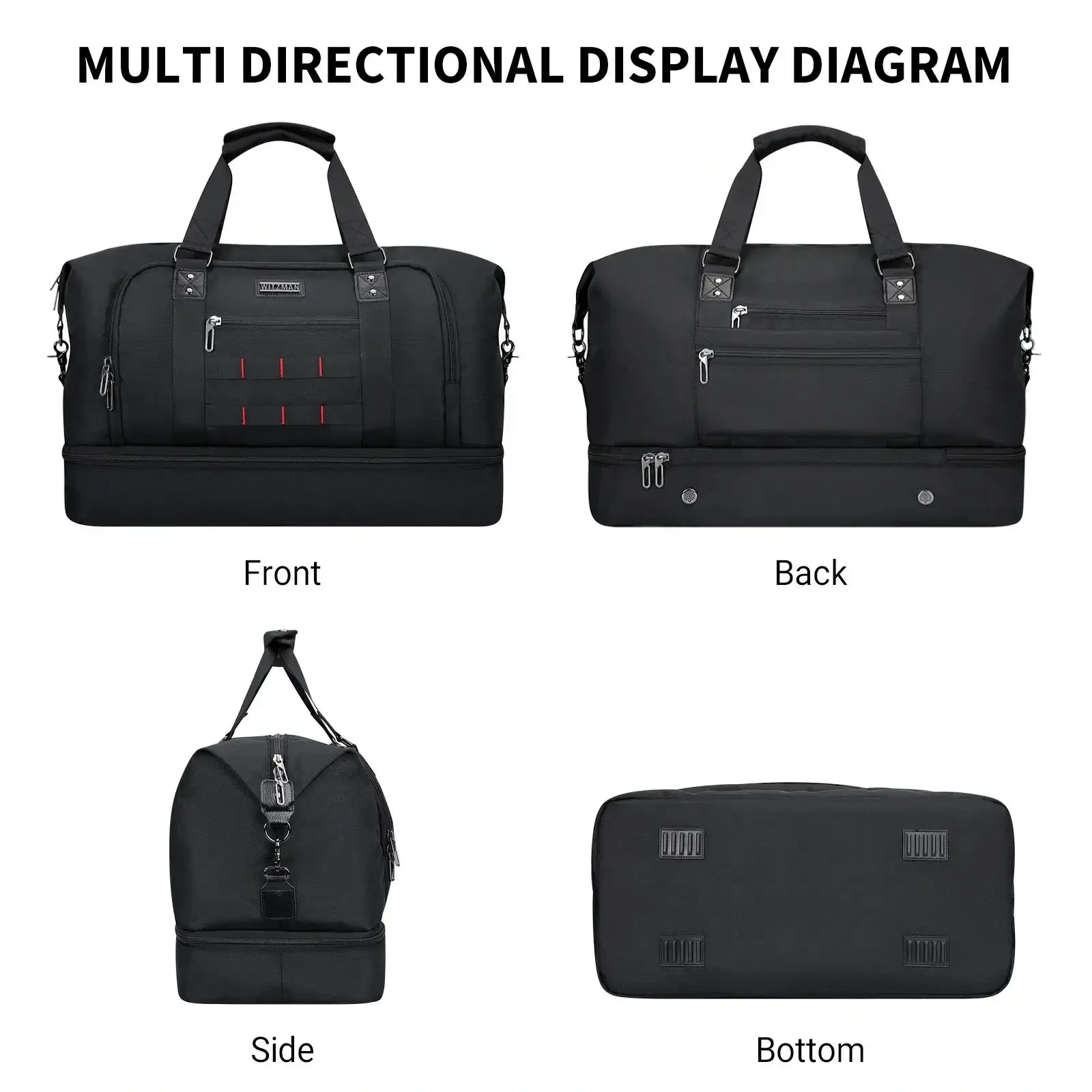 Travel Duffle Bags for Men Weekender Bags With Toiletry Bag Sets