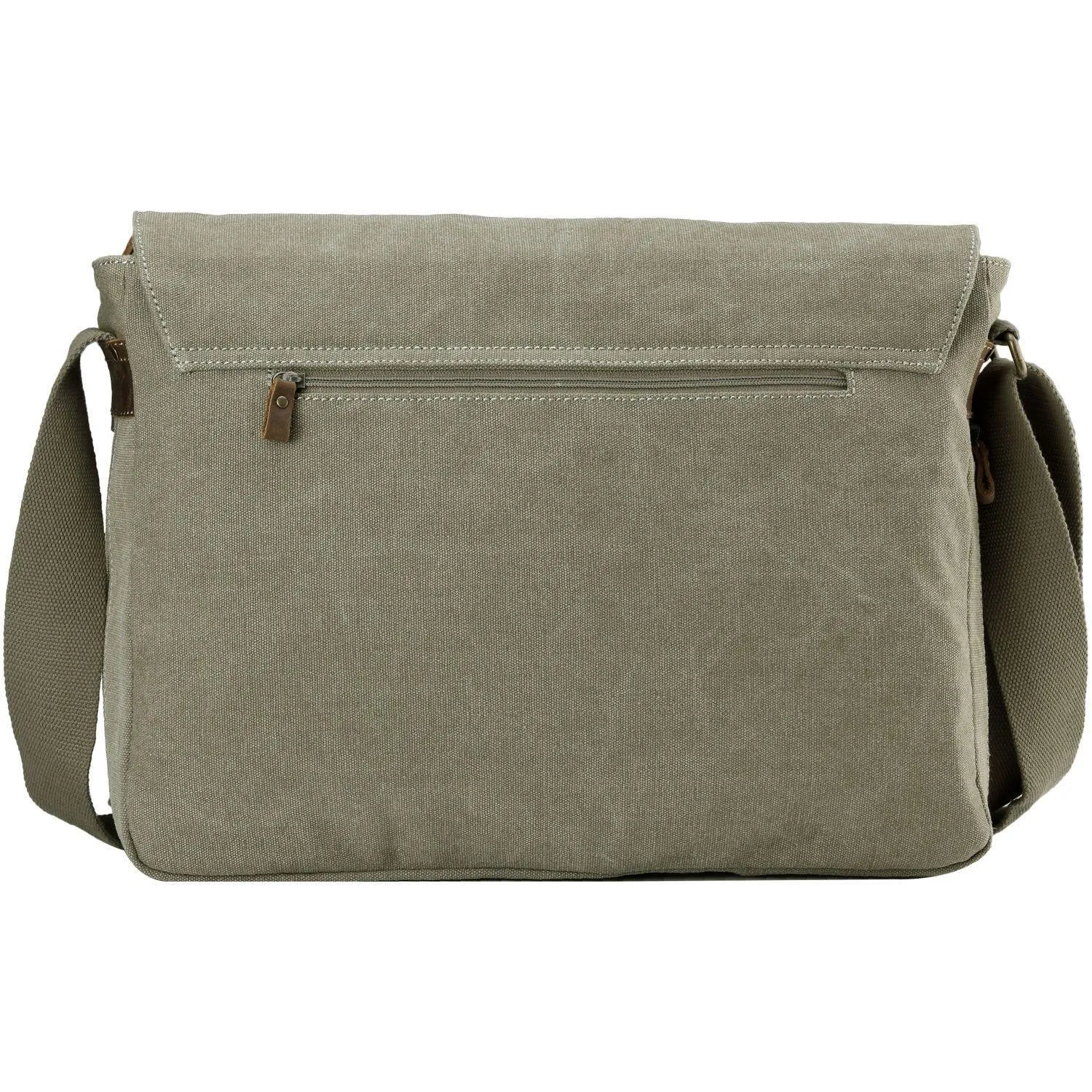 TRP0371 Troop London Classic Canvas Laptop Large Messenger Bag - 18 Diagonally