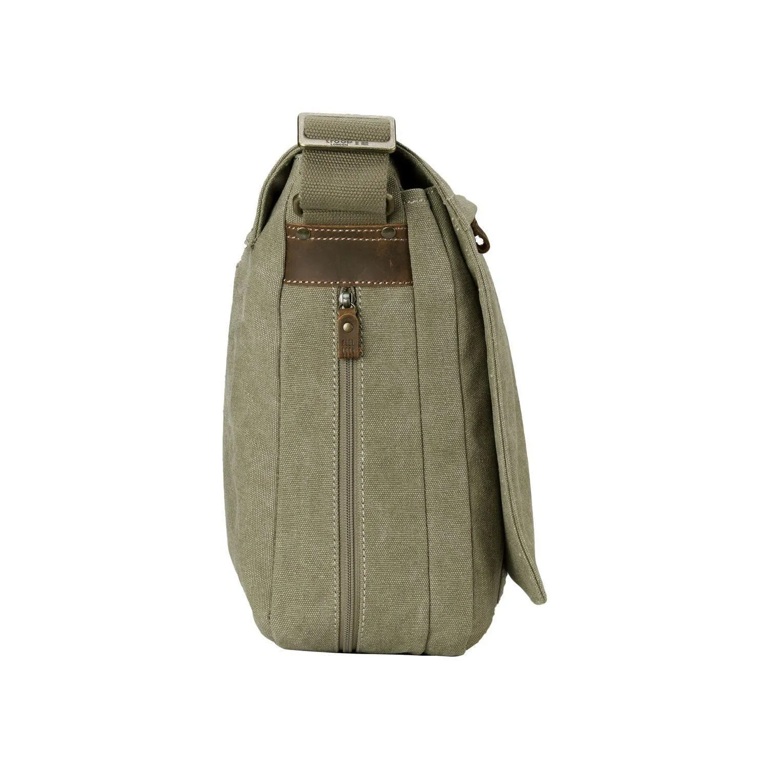 TRP0371 Troop London Classic Canvas Laptop Large Messenger Bag - 18 Diagonally