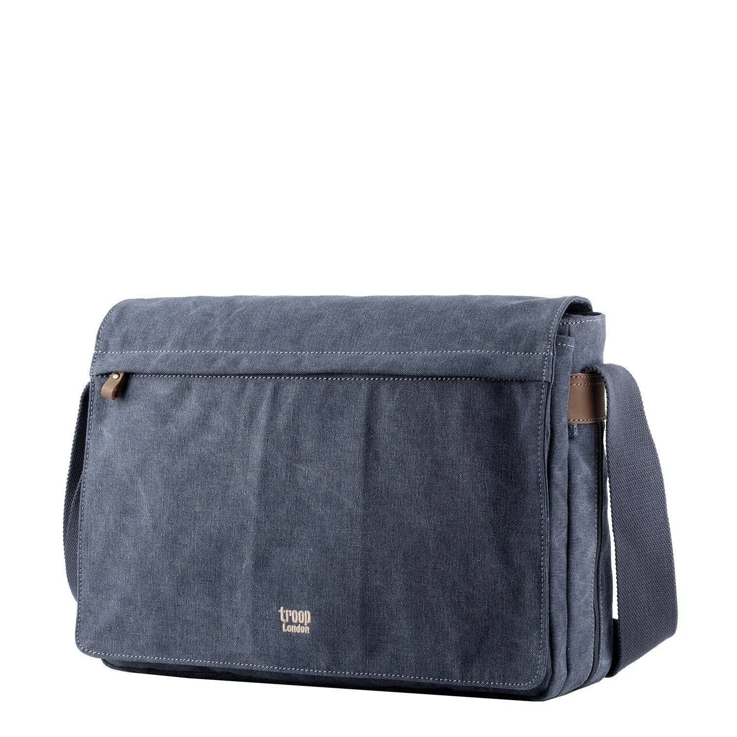 TRP0371 Troop London Classic Canvas Laptop Large Messenger Bag - 18 Diagonally