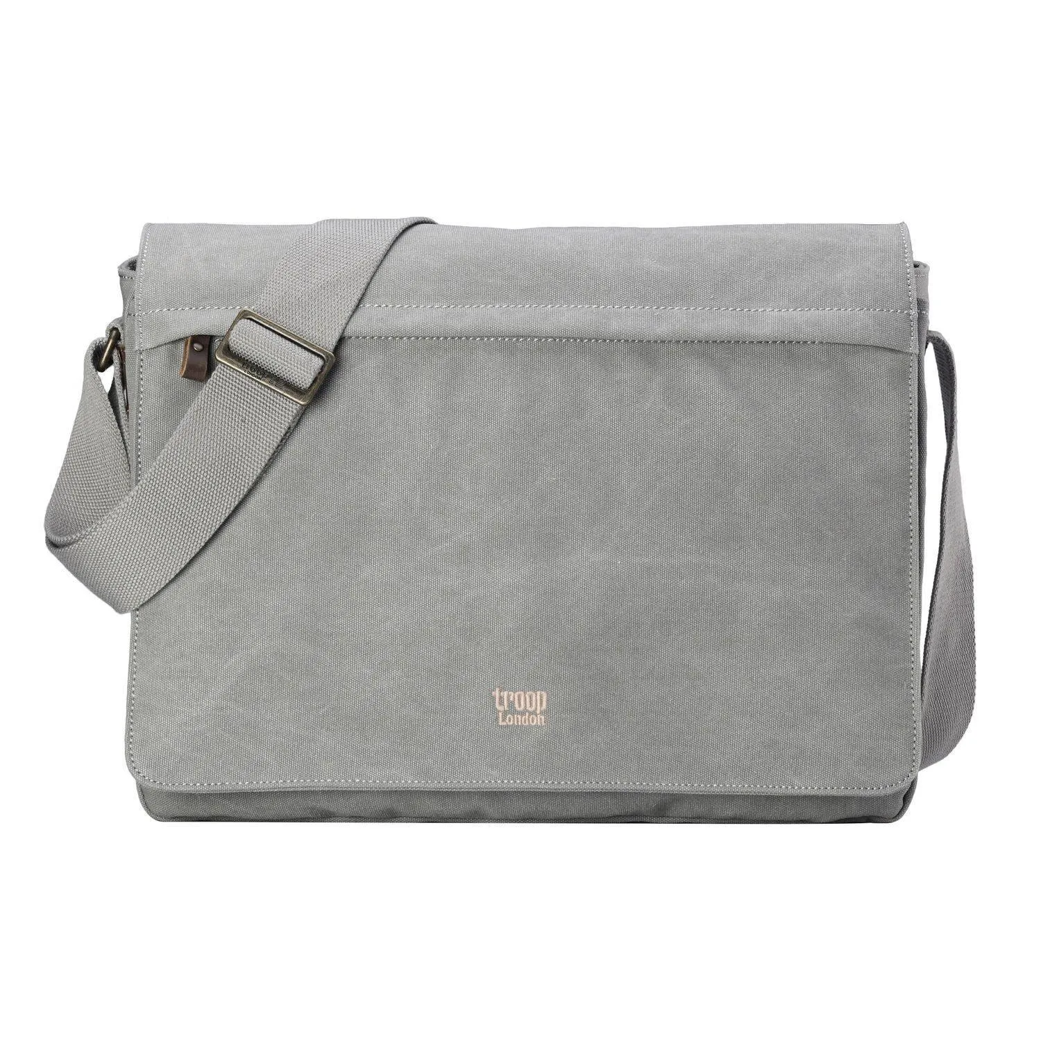 TRP0371 Troop London Classic Canvas Laptop Large Messenger Bag - 18 Diagonally