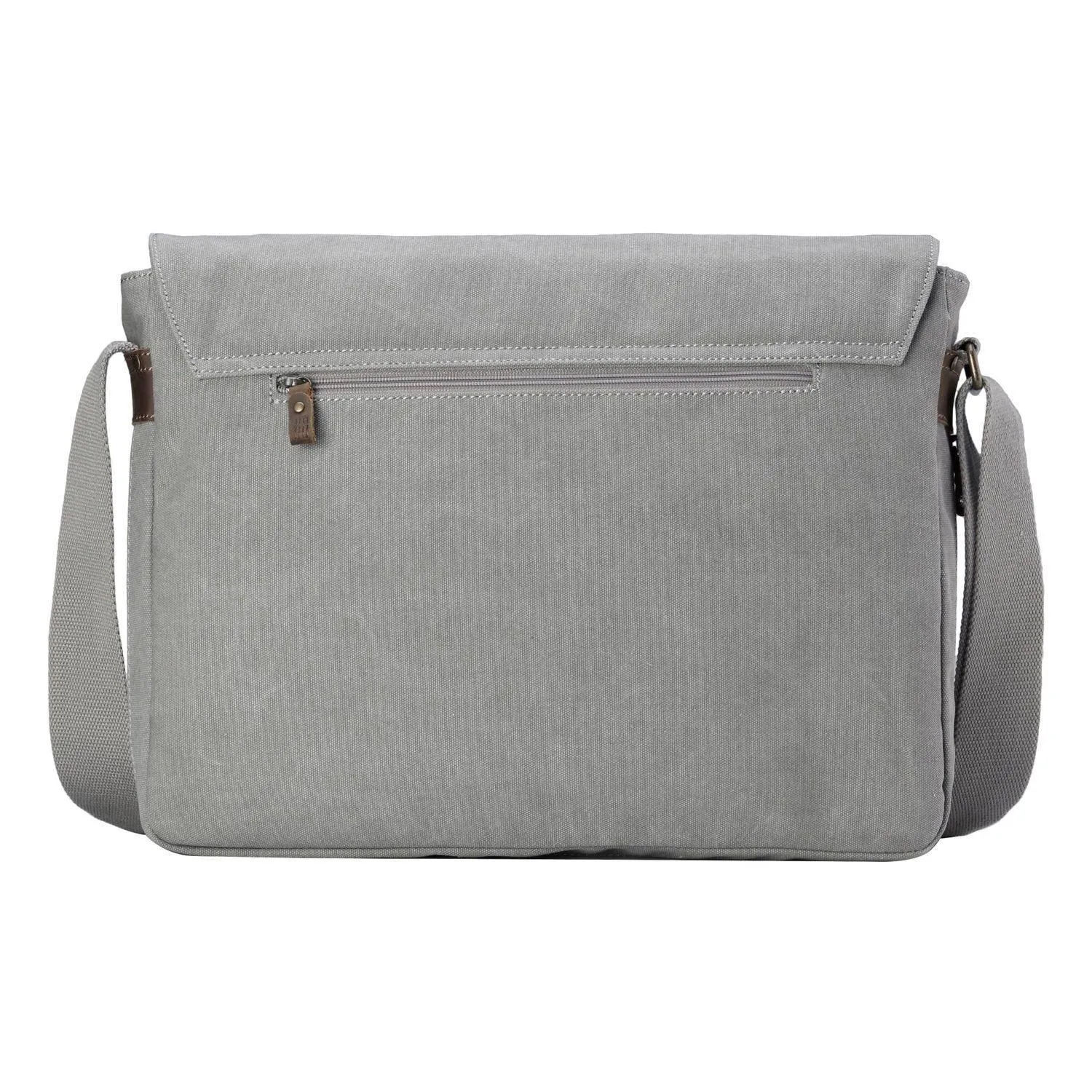 TRP0371 Troop London Classic Canvas Laptop Large Messenger Bag - 18 Diagonally