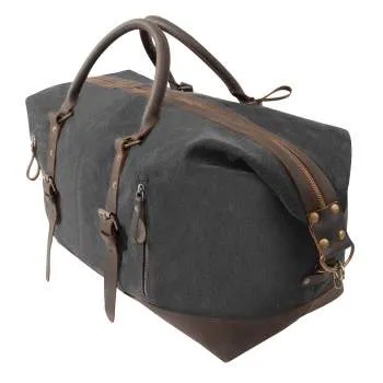 Vintage Canvas Leather Oversize Travel Bag