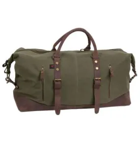 Vintage Canvas Leather Oversize Travel Bag