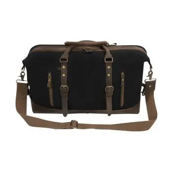 Vintage Canvas Leather Oversize Travel Bag