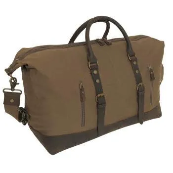 Vintage Canvas Leather Oversize Travel Bag