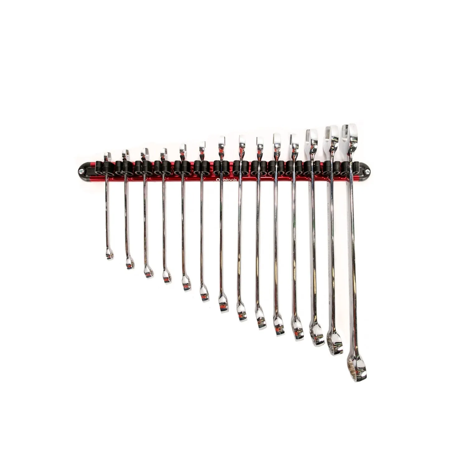 Wall Mount Wrench Organizer With Rotating Clips