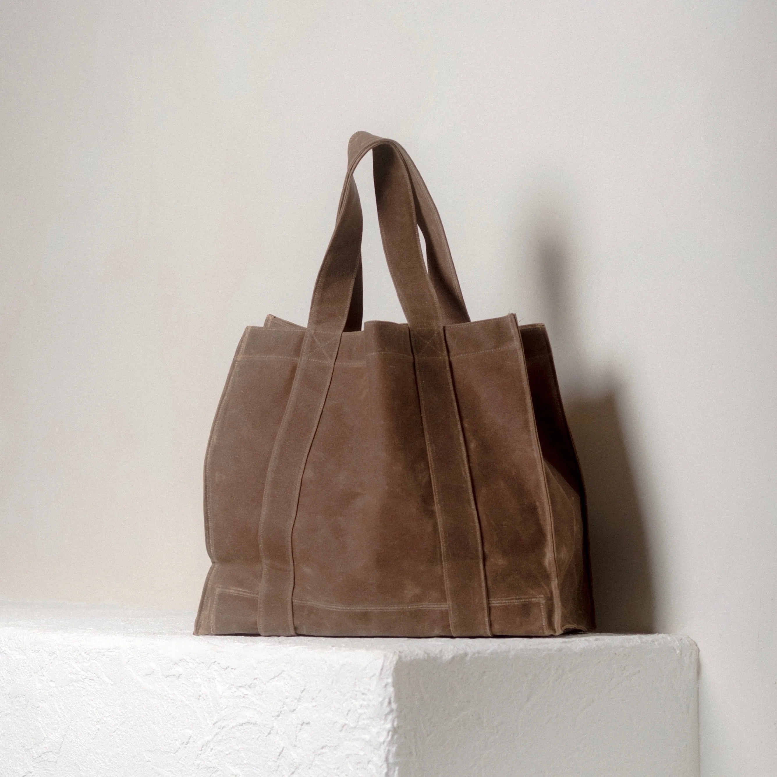 Waxed Canvas Tote | Brush Brown