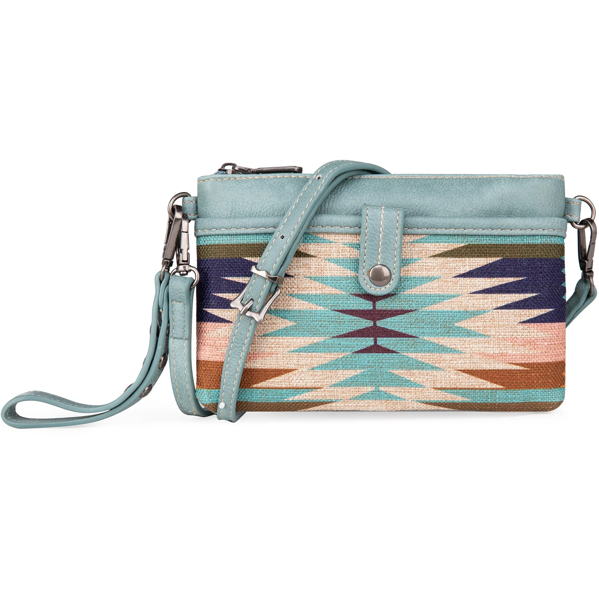 WG52-C181 Wrangler Southwestern Art Print Clutch/Crossbody