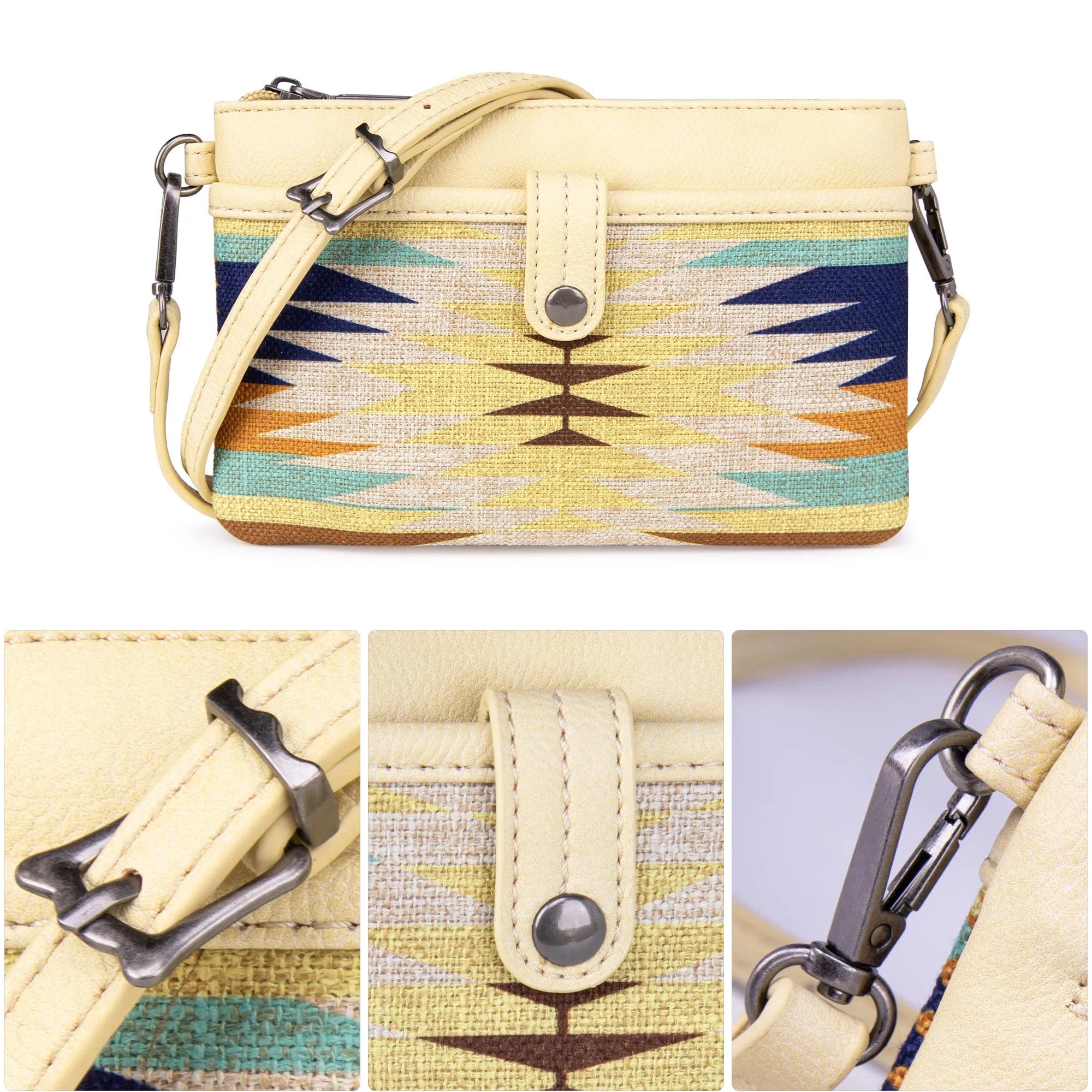 WG52-C181 Wrangler Southwestern Art Print Clutch/Crossbody