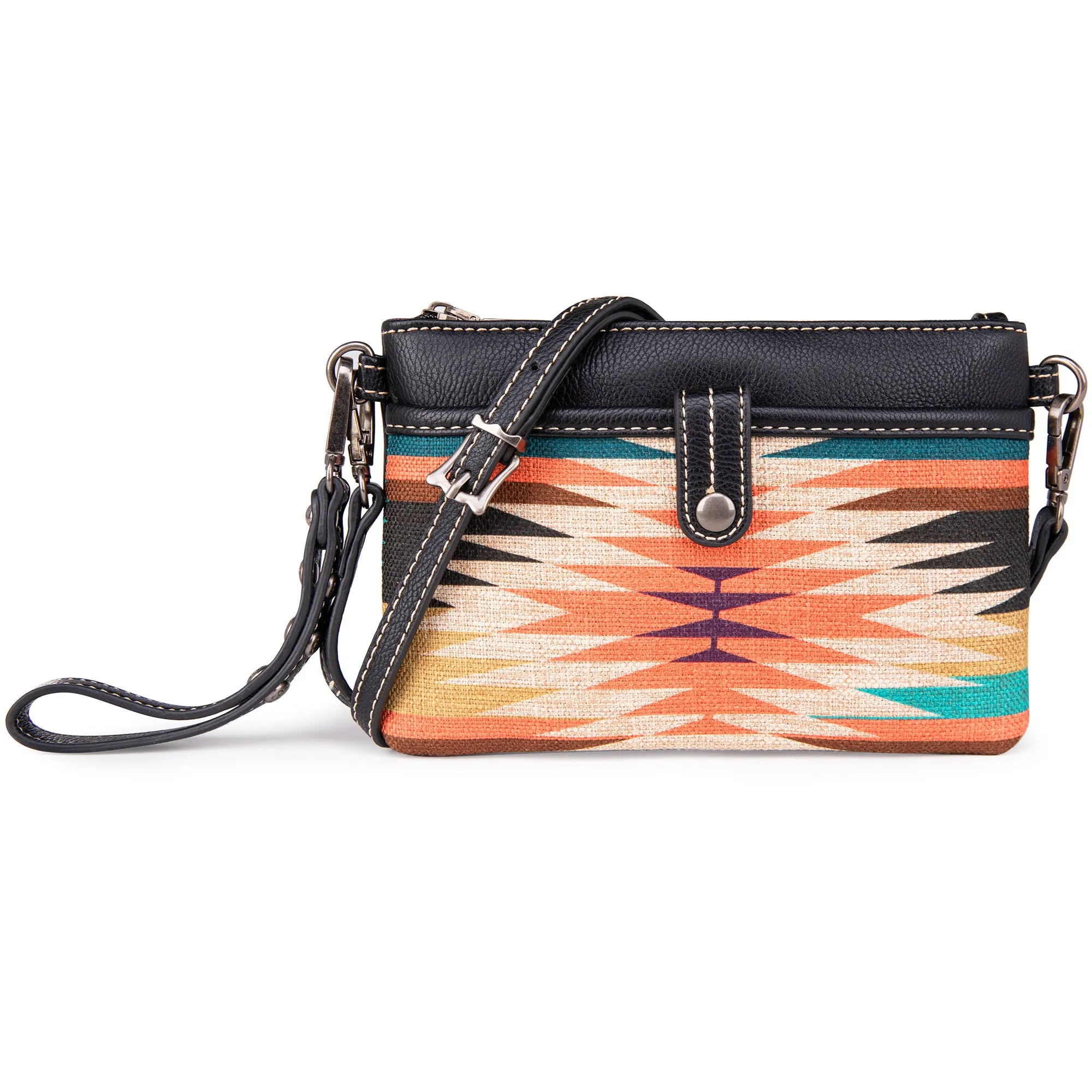 WG52-C181 Wrangler Southwestern Art Print Clutch/Crossbody