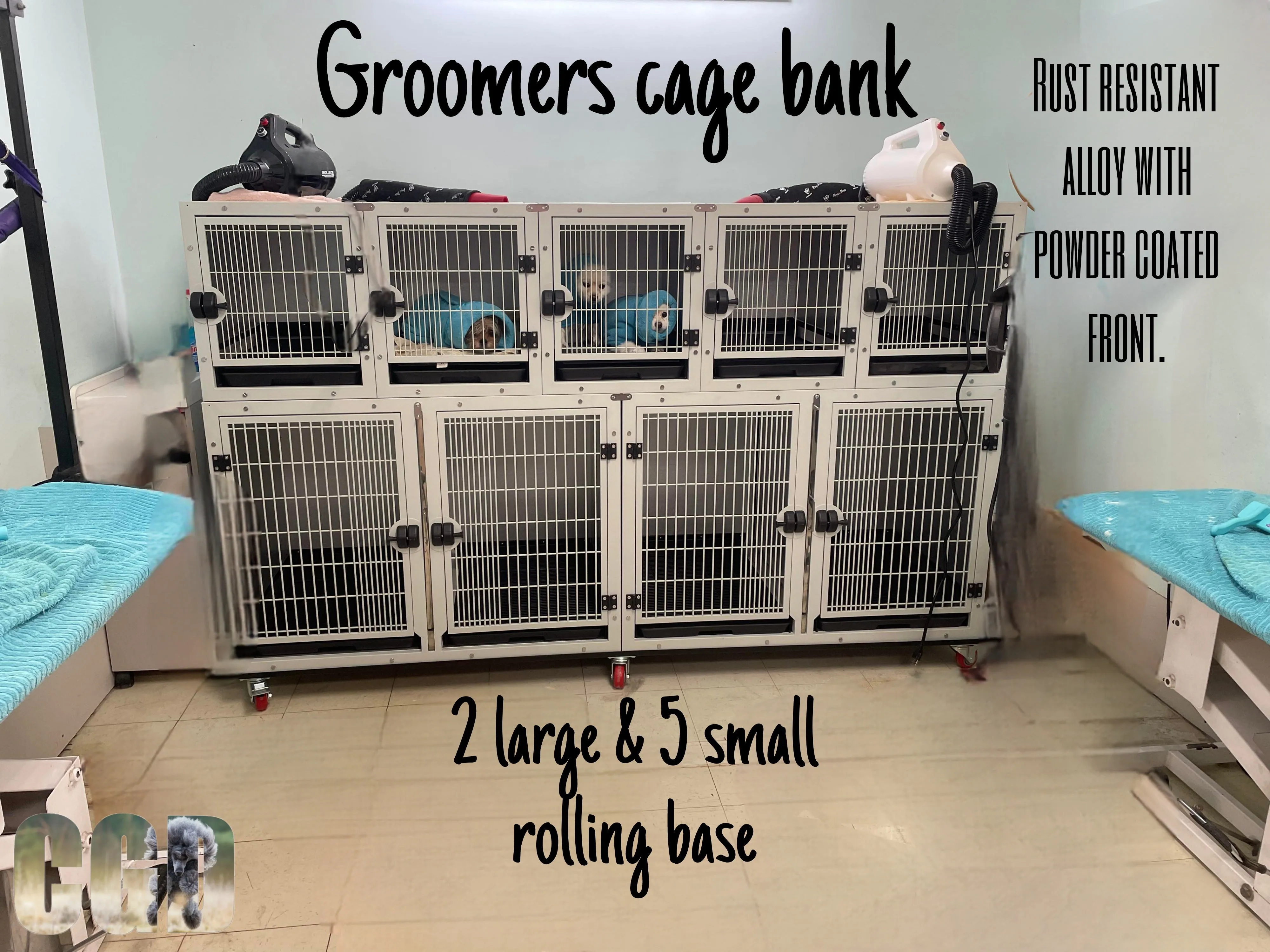 White Groomers Cage Small