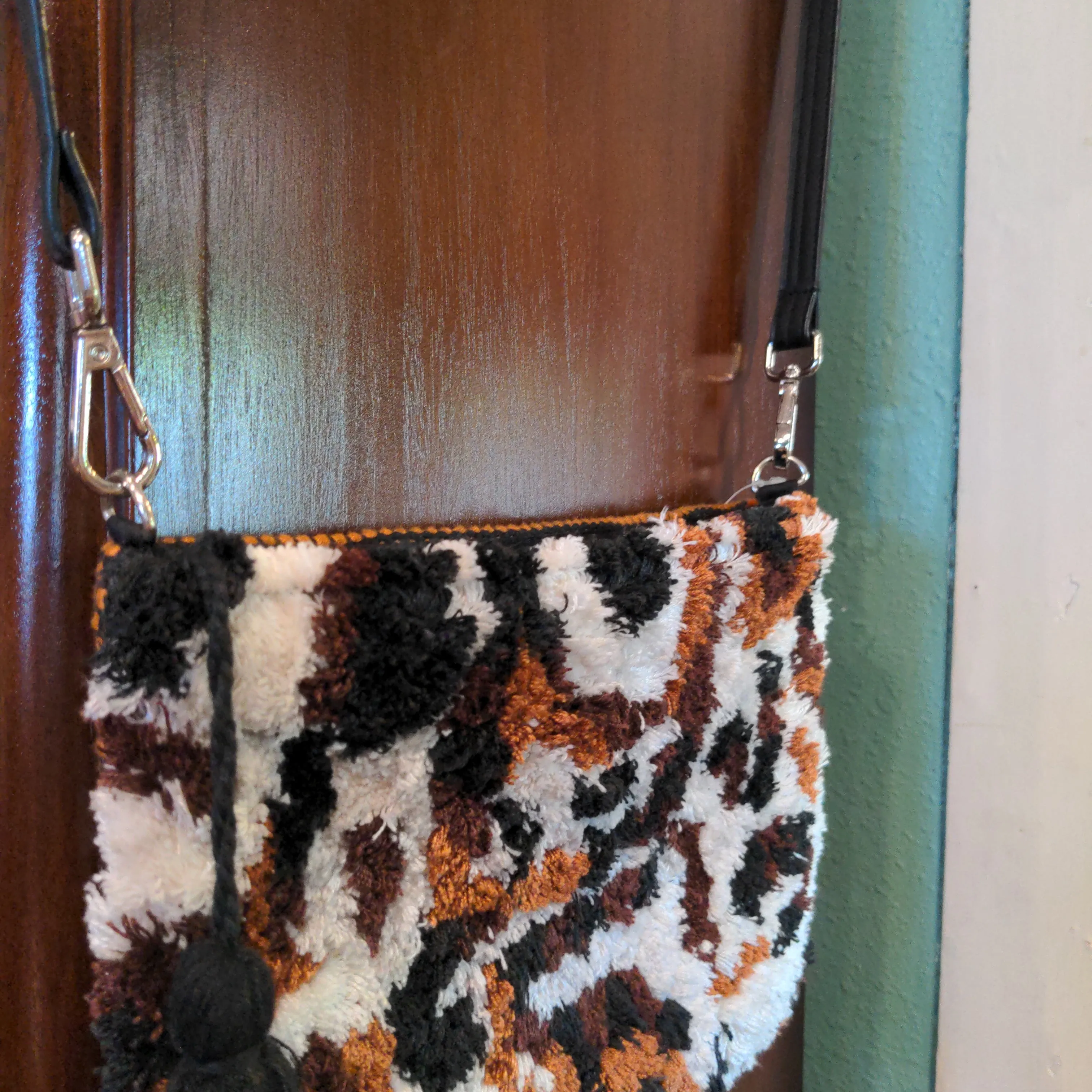 White Leopard Clutch & Crossbody by MyLivyLou