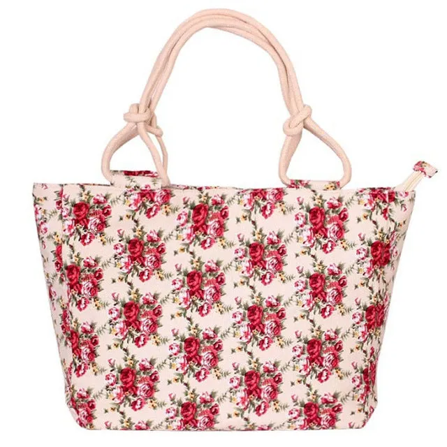 Women's Canvas Multi Color Tote Hand Bag