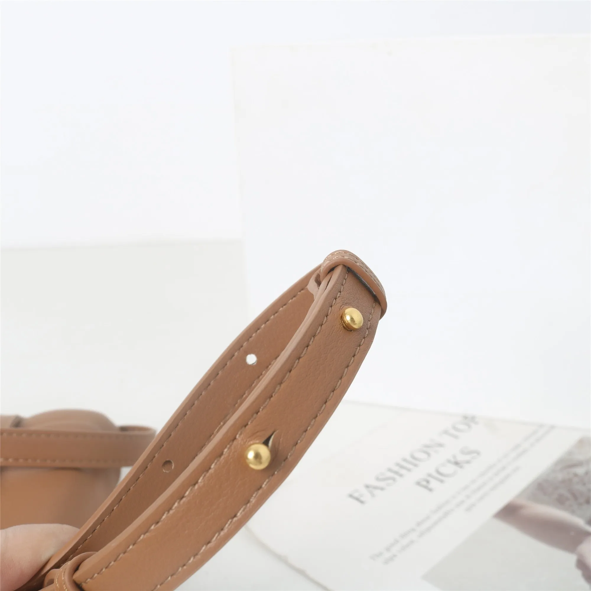 Womens Leather Phone Handle Bag