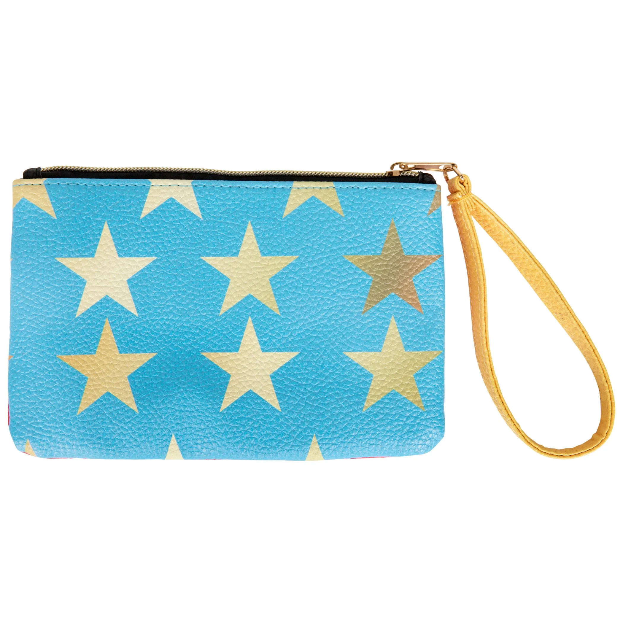 Wonder Woman Symbol and Stars Purse Wallet Wristlet