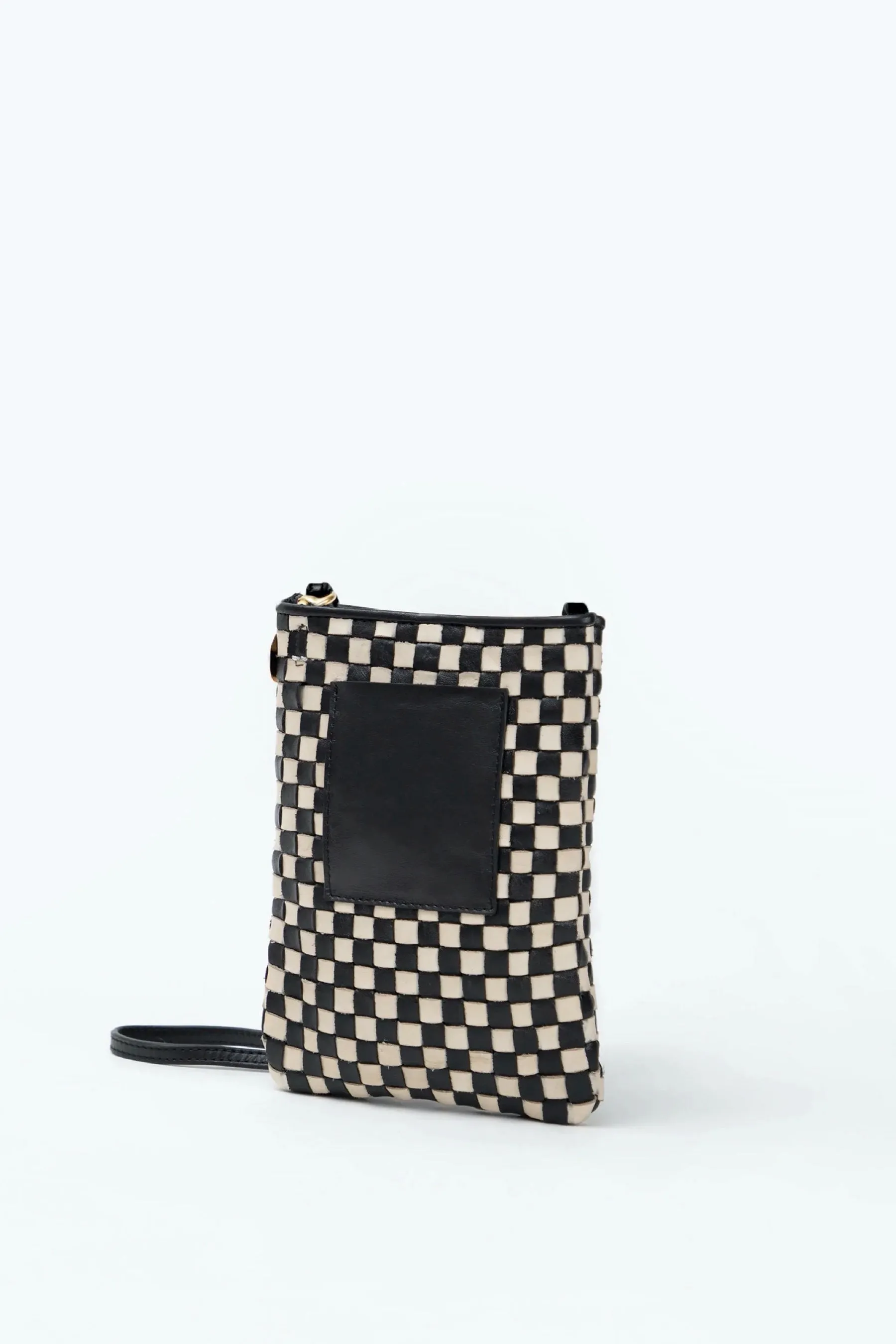 Woven Checker Poche Bag