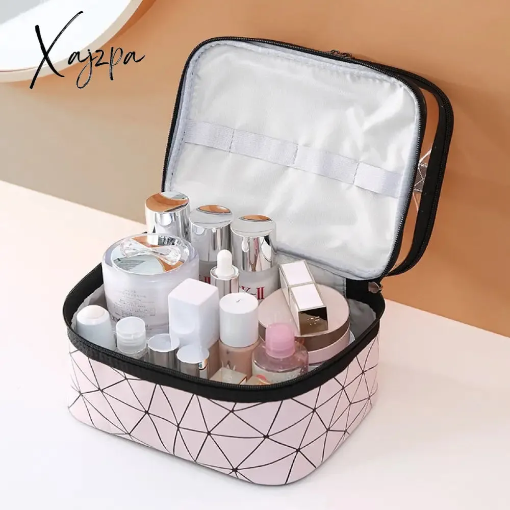 Xajzpa - Multifunction Double Transparent Cosmetic Bag Women Make Up Case Big Capacity Travel Makeup Organizer Toiletry Beauty Storage