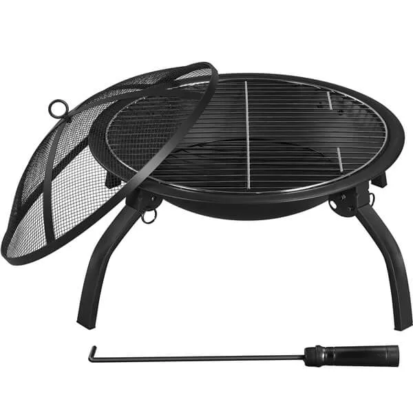 Yaheetech Foldable Iron Fire Pit 21in