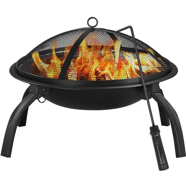 Yaheetech Foldable Iron Fire Pit 21in